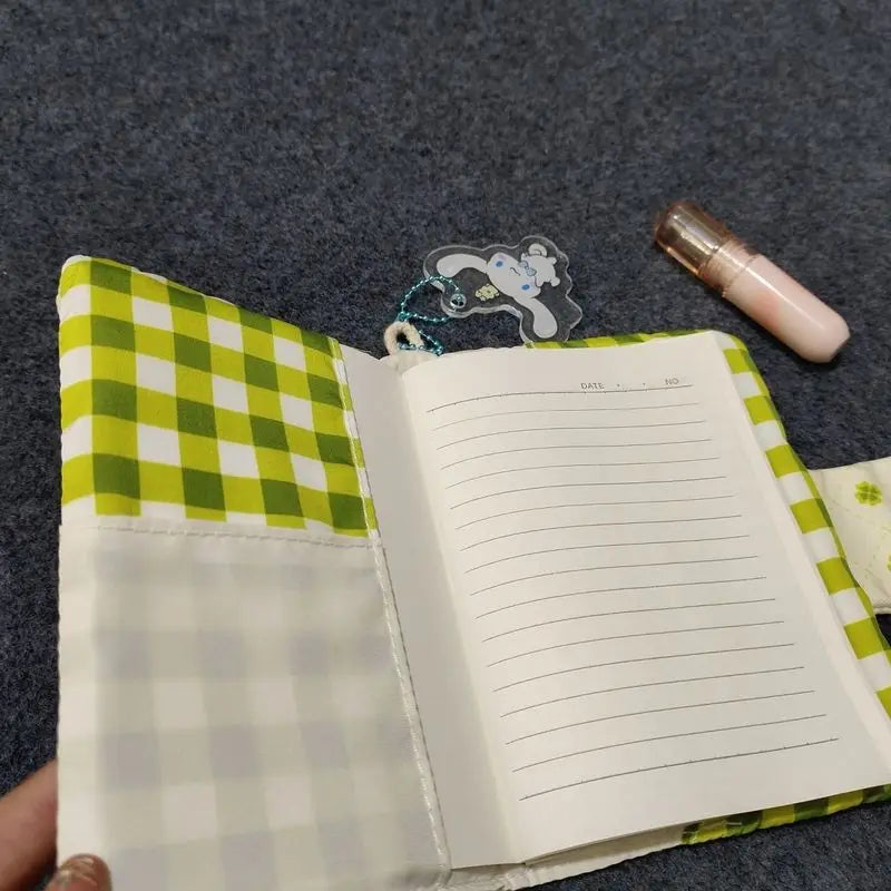 A6 Handmade Four-Leaf Clover Book Jacket – Original Portable Book Cover for Ledger, Notepad & Diary, Protective Case Design